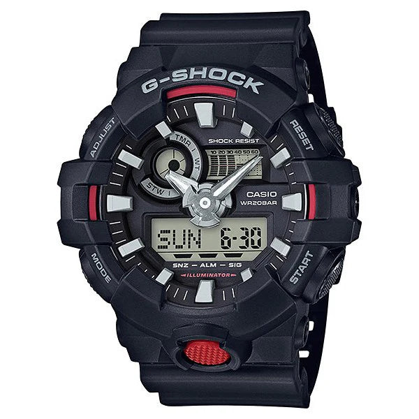 G-Shock GA700-1A - Black & Red Digital Watch