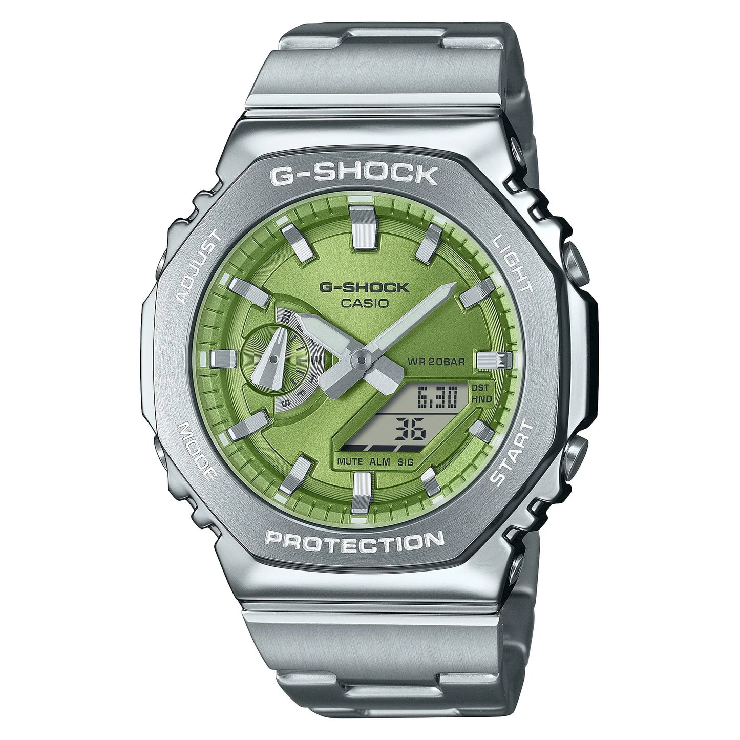 G-Shock GM2110D-3A G Steel - Silver & Green