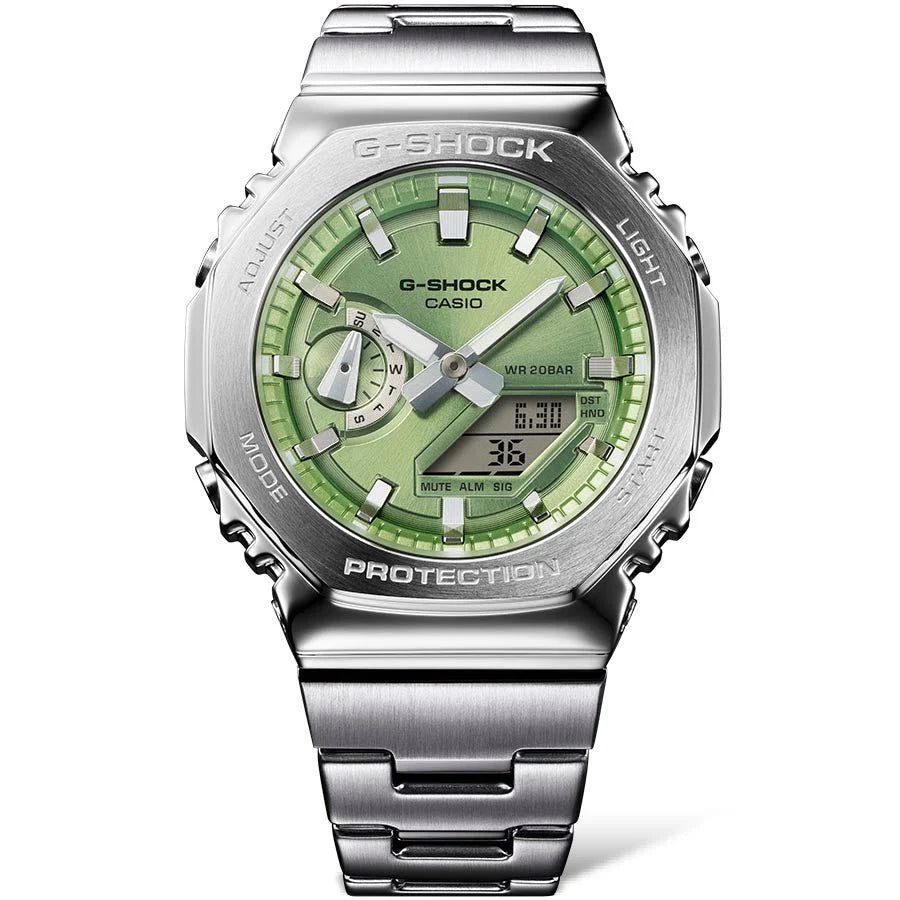 G-Shock GM2110D-3A G Steel - Silver & Green