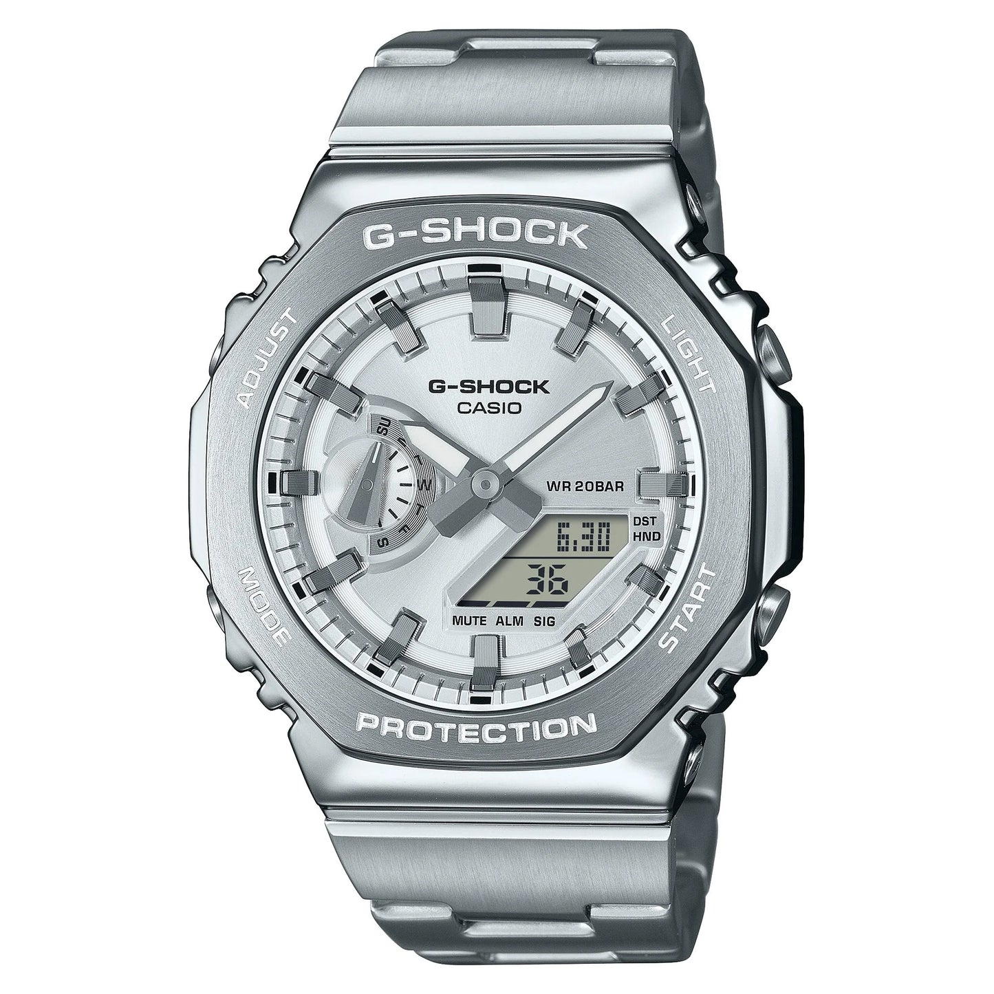 G-Shock GM2110D-7A G Steel - Gray on Silver