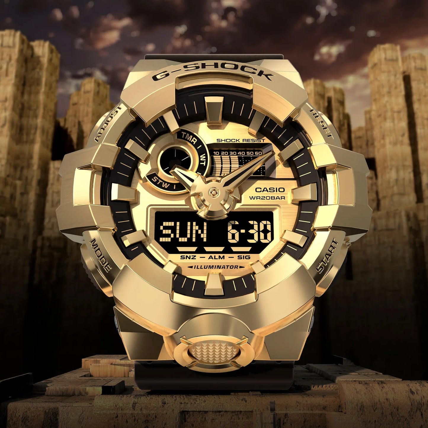 G-Shock GM700G-9A - G-Steel Black & Gold