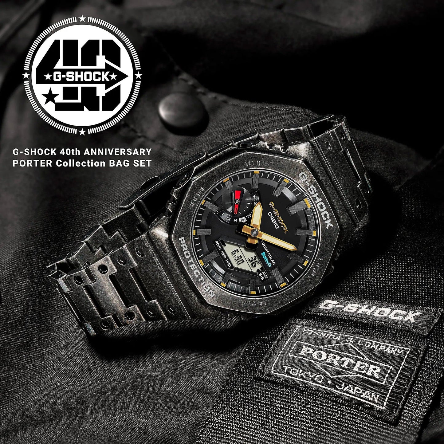 G-Shock GMB2100VF-1A - 40th Anniversary Full Metal with Limited Edition Porter Collection Bag Set